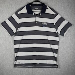 PING Villanova Shirt Mens Large Navy Stripe Wildcats Sensorcool Performance Golf